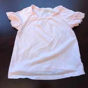 Girls GAP short flutter eyelet sleeve shirt